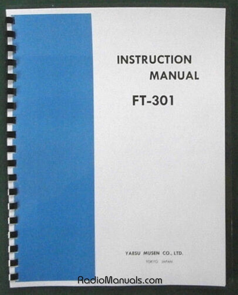 Yaesu FT-301 Instruction Manual